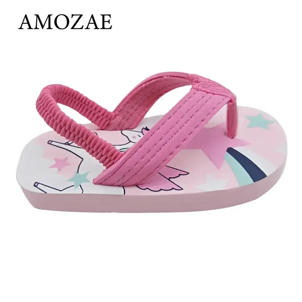 Kinder Flip-Flops Schuhe Cartoon Sommer EVA Weiche Sohle Indoor Baden Anti-Rutsch Mädchen und Jungen Sandalen Strand und Pool Hausschuhe