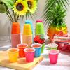 5 Colors 200PCS 2OZ Mini Party Cups Plastic Shot Glasses Red Disposable Cups for Christmas Birthday Wedding Holiday Party