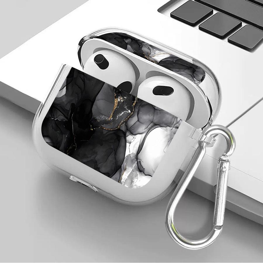 Case For Airpods 1 4 3 Pro2 Pro 2 Pro3 Clear Earphone Cases Cover Minimalist Pattern