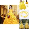 Elegante Costume Cosplay da Principessa Belle de La Bella e la Bestia, Stile Fiabesco, per Donna
