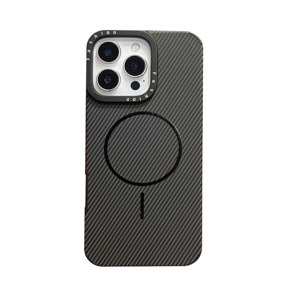 Suitable for Apple 16promax Fine Ring Magnetic Phone Case, Apple 15 Kevlar Carbon Fiber Texture 14 Anti-drop