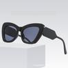 Fashion Outdoor Sports Sunglasses Men'S And Women'S Personalized Frame Front Wide Legs Rear Thin Legs Ink