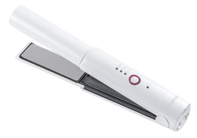 Cordless Straight Iron Mini Hair Iron USB Rechargeable 3 Level Temperature Adjustment Portable White MAX180℃ LV-CL-SI