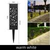 1/6PCS Solar Pathway Lights Outdoor LED Garden Lights Auto On/Off Dusk To Dawn Waterproof Hollow-Out Design for Yard Lawn Patio Christmas