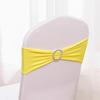 1Pcs Elegant Elastic Chair Back with Floral Bow Universal Chair Cover Buckle Sashes Chair Strap for Wedding Party Decor