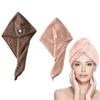 1PCS Hair Towel WrapHair Drying Towel with Button Microfiber Hair Towel Dry Hair Hat Bath Hair Cap for daily use