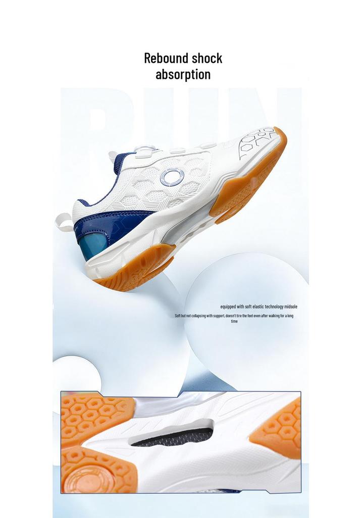 Team Captain All-Season Non-Slip Badminton Shoes with Velcro for Men, Women, and Children