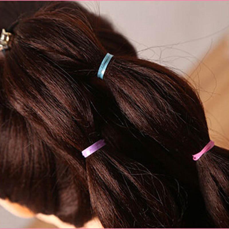 500Pcs Baby Kids Hair Accessories Disposable Rubber Band Hair Ties Womens Girls