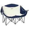 Folding Chair Foldable 2-Seater Camping Chair with Drink Holder Carry Bag Holds Up To 250kg Blue