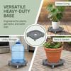 2PCS Heavy Duty Plant Roller Base Grey Movable Tray Durable Rolling Plant Caddy