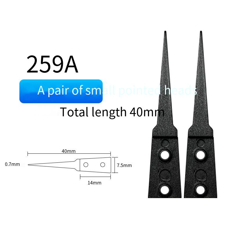 VETUS ESD-259 Anti-Static Tweezers, Swiss Style Stainless Steel Maintenance Forceps, Interchangeable Tip Design for Precision