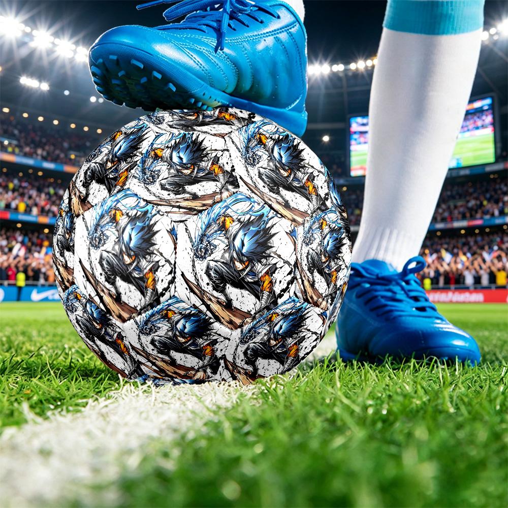 Naruto Printed Size 5 Standard Football, Waterproof PU Training Soccer Ball for Outdoor Sports