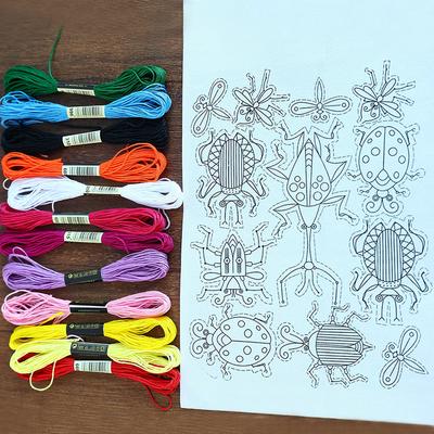 With Needle and Thread Handmade Water Soluble Embroidery Kit Suitable For Needlework