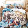 Nová Kawaii Kantai Collection Ložní souprava Jednolůžková Dvojlůžková Plná Queen King Size Ložní souprava Pro Dospělé Dětská Ložnice Přikrývka Sady Anime Postel
