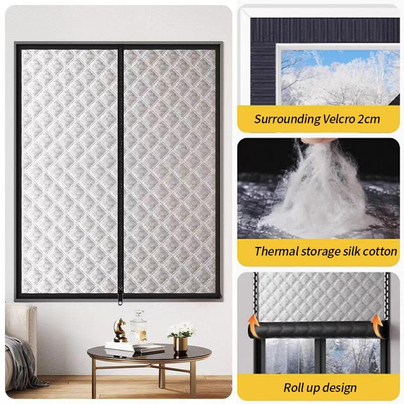 Magnetischer Winter Dicke Türvorhang - Einfach zu installieren - Kein Bohren - Hält Kälte draußen & Wärme drinnen - Winddichter Trennvorhang