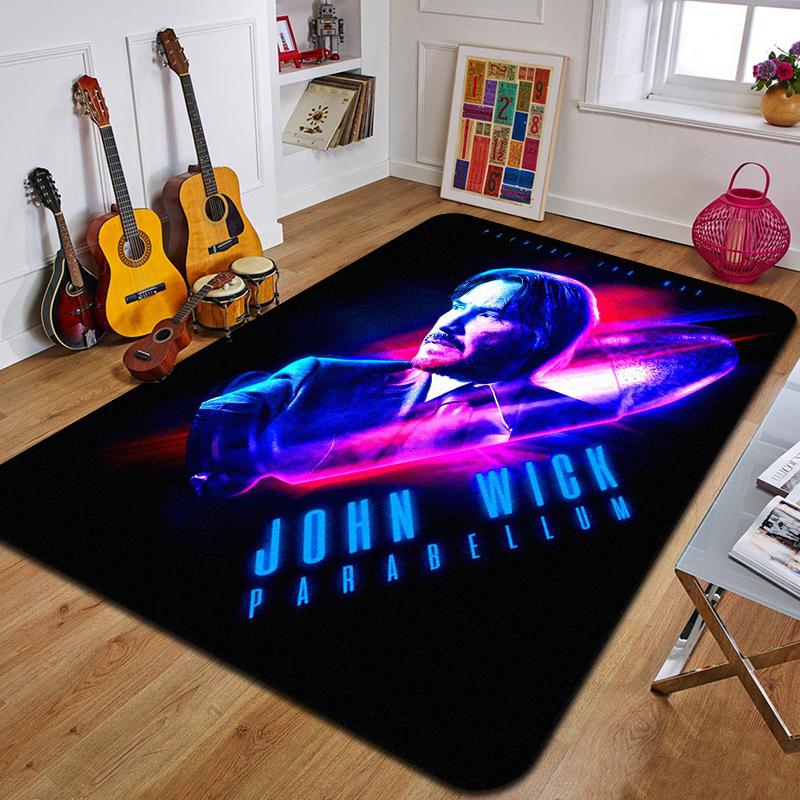 Tappeto stampato J-John Wick, tappetino da yoga alla moda, tappeto decorativo per camera da letto, soggiorno, bagno, tappetino decorativo per pavimento, regalo di compleanno