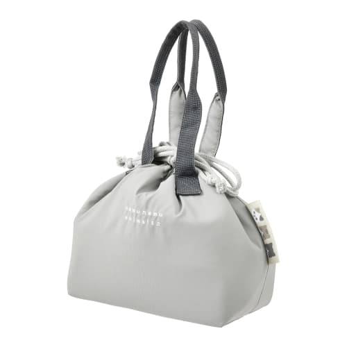 LIV HEART Insulated Lunch Bag, Sleepy Animals CAT (approx. 32cm long), Bento Drawstring Bag, 18116-02