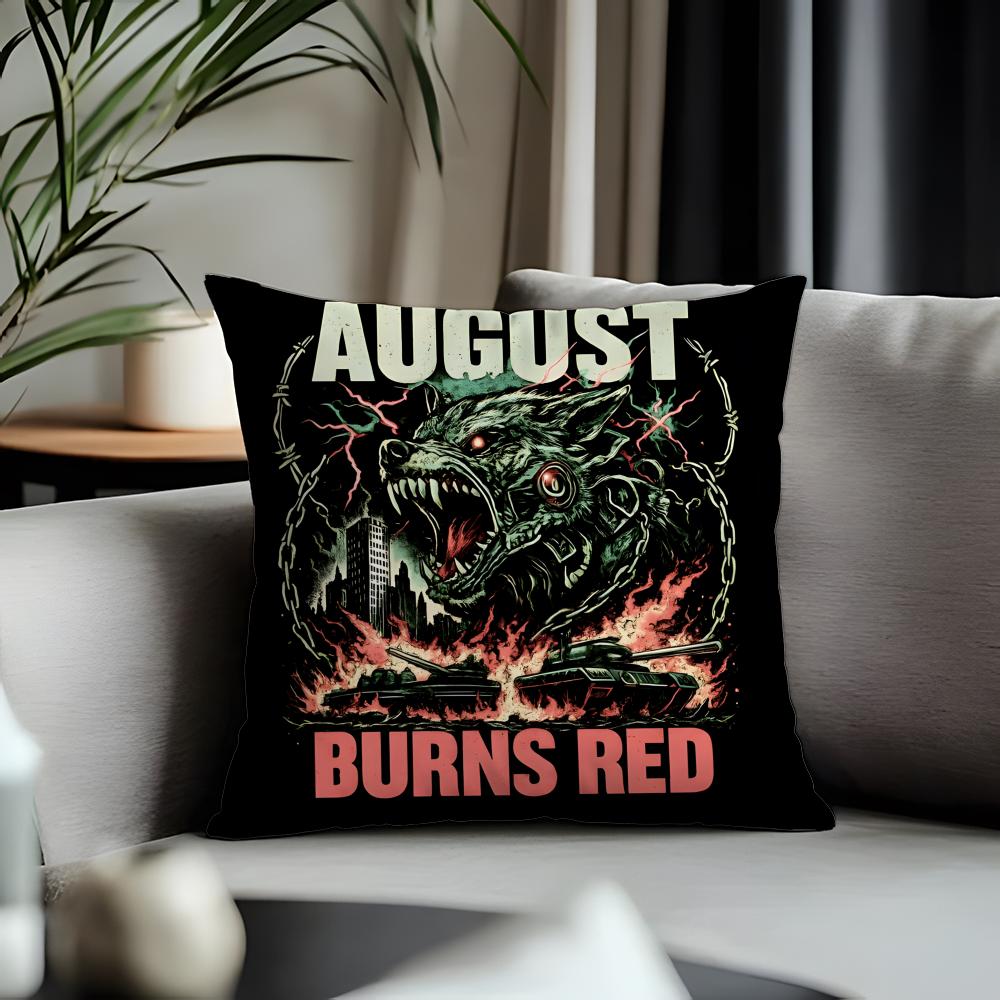 Trending AAugust Burns Reded Cushion Cover Antidustmite Pillowcase Invisible Zipper Silky Short Plush Sofa Cushion Cover