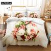 3D Print Red Blue Black Shark Whale Duvet Cover with Pillow Cover High Quality Soft Comforter Cover Bedding 100% Bamboo Fiber