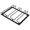 Wine Glass Rack Under Cabinet Stemware Holder Storage Hanger Metal Organizer for Bar Kitchen3 Slot 30x22.5cm Black