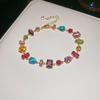 Sea Crystal Zirconia Water Drop Bracelet: Light Luxury Cool Style Jewelry for Women
