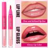 Waterproof Lip Liner & Glaze Combo Smooth Moisturizing Plumping Stain Liquid Lipstick Natural Outline Lips Contour Makeup