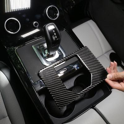 For Land Rover Range Rover Evoque L551 -2024 Soft Carbon Fiber Car Gear Panel Cover Trim Sticker Interior Car Accessories
