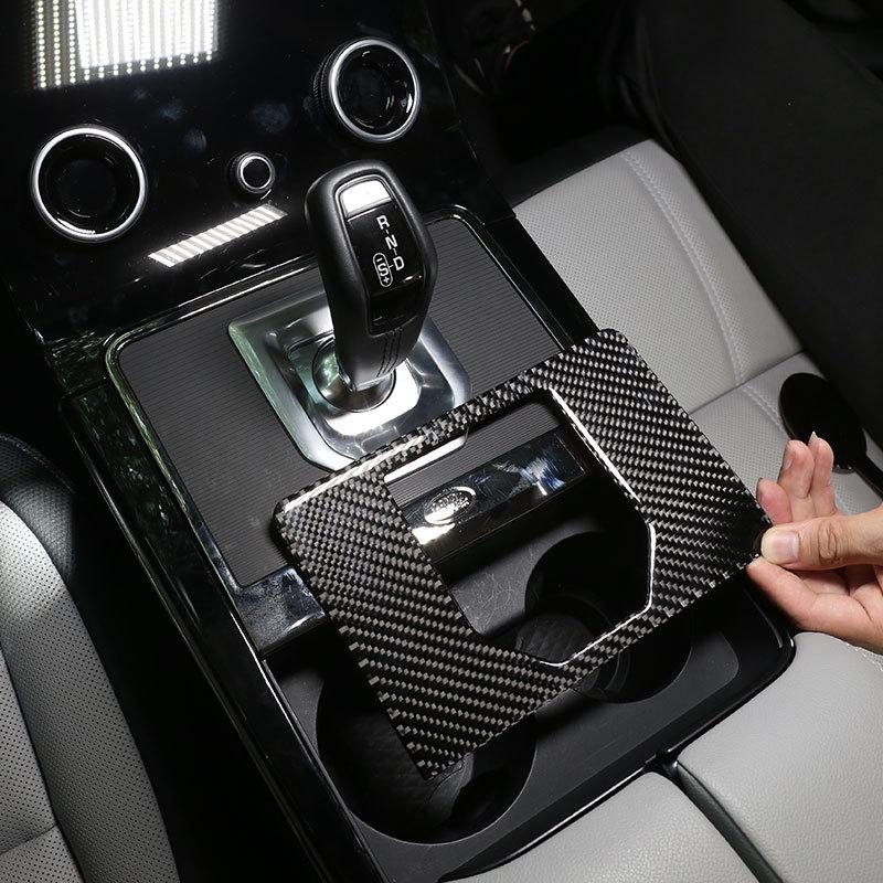 For Land Rover Range Rover Evoque L551 -2024 Soft Carbon Fiber Car Gear Panel Cover Trim Sticker Interior Car Accessories