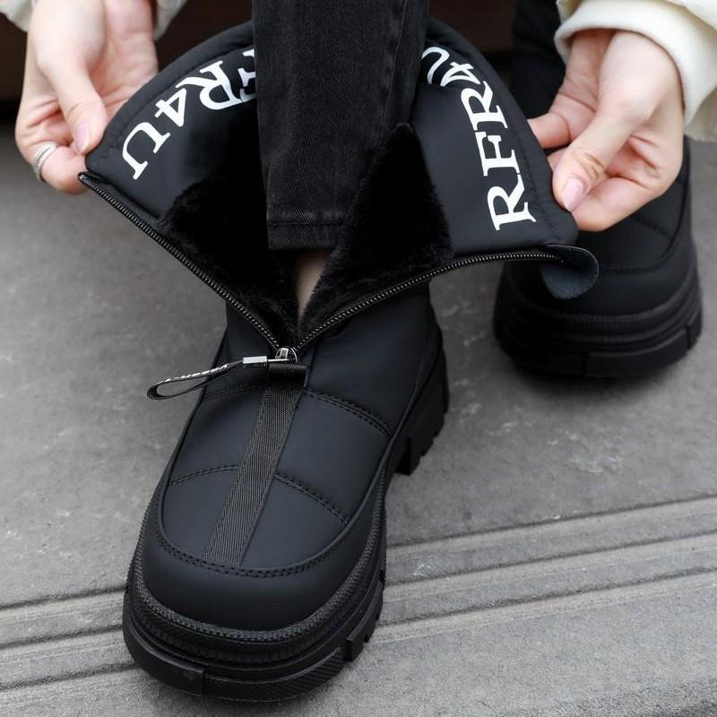 Women's Winter Thickened Padded Waterproof Comfortable Warm Anti-cold -40 ° Lightweight Hiking Waterproof Anti-slip Thick Sole Cushioning Snow Boots