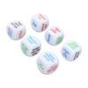6PCS Large Drinking Dice Set Drinking Game Dice Bar Turnt Drunk Frenzy Party Rolling Decider White