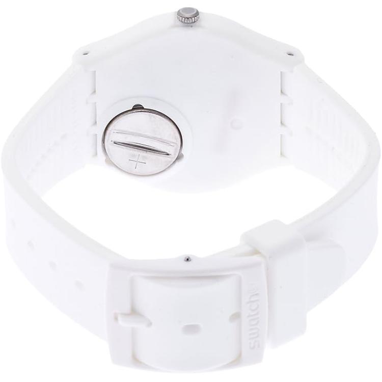 Swatch Quartz Movement 30M Water Resistant Watch 34Mm Black Dial Plastic Case Silicone Strap Women watches GW704