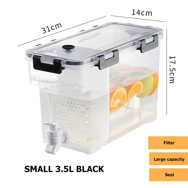 Plastic Cold Kettle Food Grade Refrigerator With Faucet  3.5L-6L Cold Water Bucket Cold Juice Bucket Large Capacity Cold Water Bucket