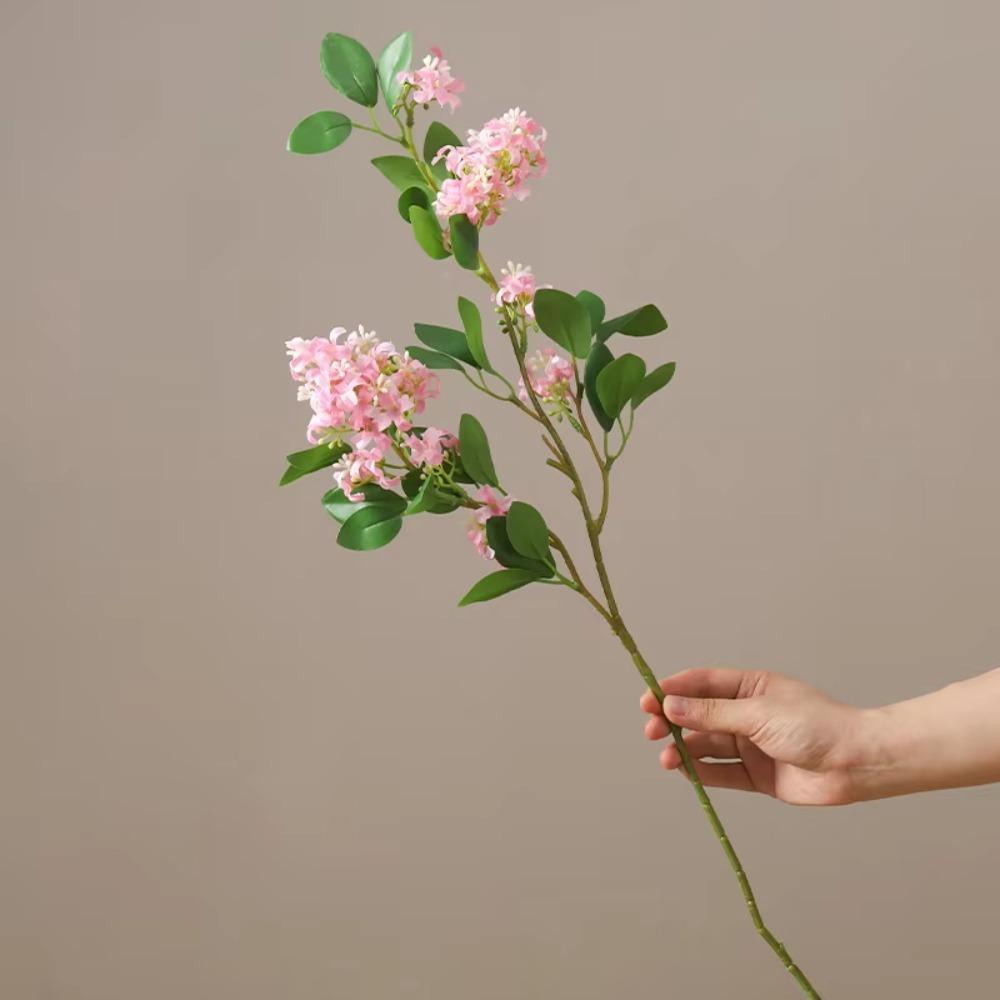 

1Pcs DIY Vase Accessories Osmanthus Artificial Flowers Bouquet 74CM Multicolored Simulation Flower Silk Fake Flower Table Decor розовый