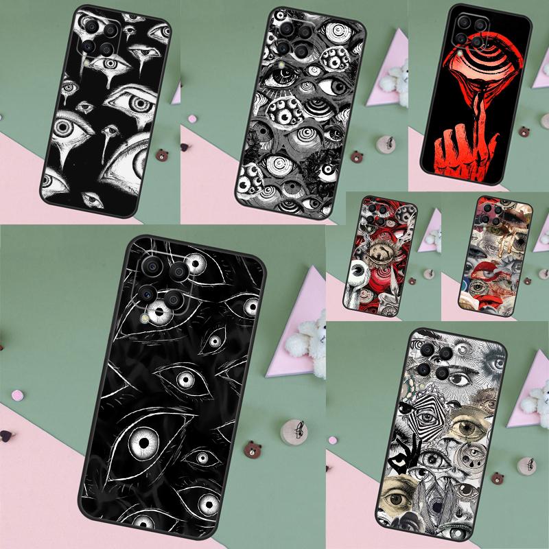 Scary Face Eyes Case For Samsung Galaxy M14 M34 M54 M56 M16 M36 M13 M15 M35 M55 M11 M31 M53 M51 M12 M32 M52