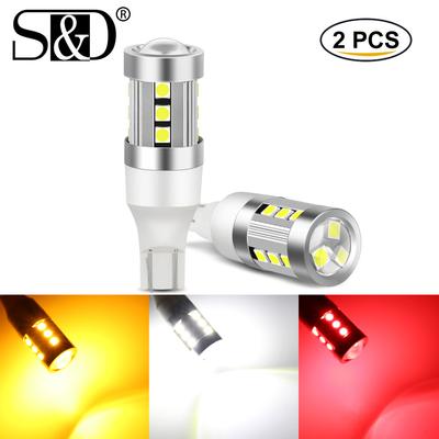 2 Stück W16W LED T15 LED-Lampen Autobeleuchtung Rückfahrscheinwerfer Canbus Fehlerfrei T16 921 912 LED-Bremsleuchte Stopp-Rücklicht Weiß Rot Gelb 12 V