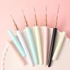 5Pcs Nail Art Liner Brush Set Uv Gel Nail Brushes Kits French Stripe Line Painting Drawing Flower Pen Professional Manicure Tool