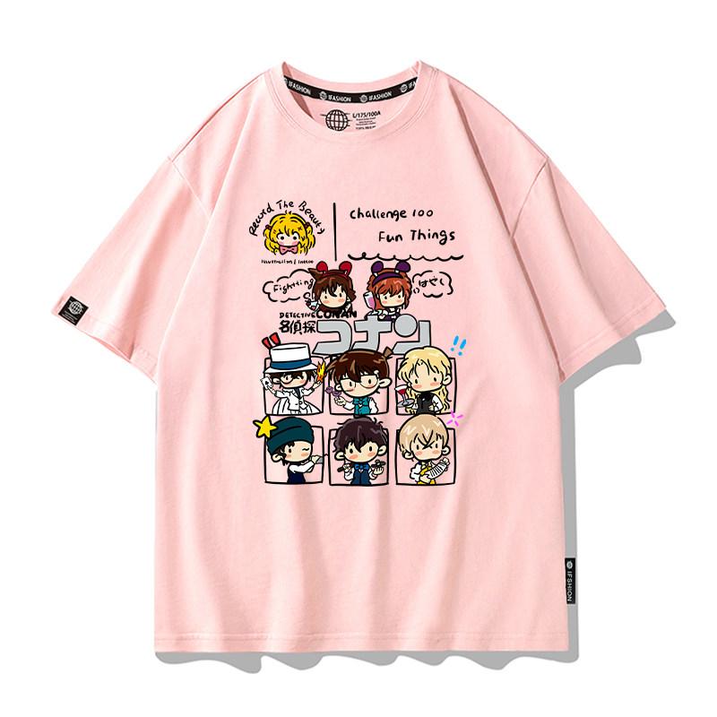Detective Conan Collabora su T-shirt Unisex a Maniche Corte e da Donna per l'Estate Ladro Kidd Haibara Ai Girocollo Manica Corta