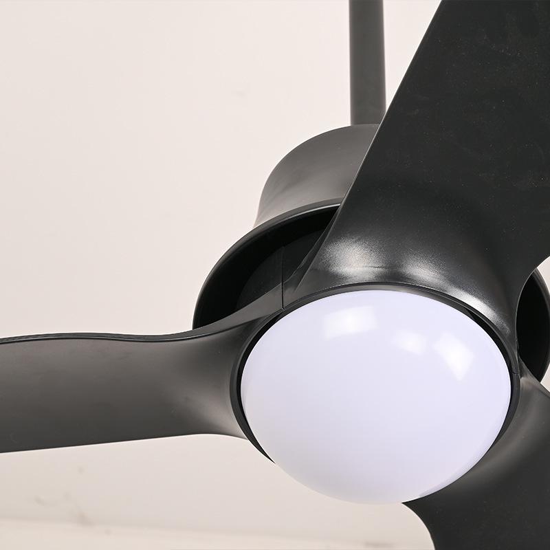 Nordic Retro Chandelier with Variable Frequency Fan Light for Living Room and Restaurant - ETL Certified