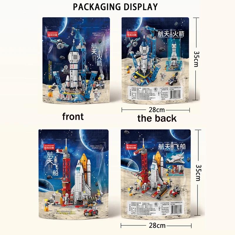 Luftfahrt-Weltraumhafen-Modell, Raumfähre, Raketenstartzentrum, Baubausteine, Raumschiff, Kindersteine, kreatives Spielzeug