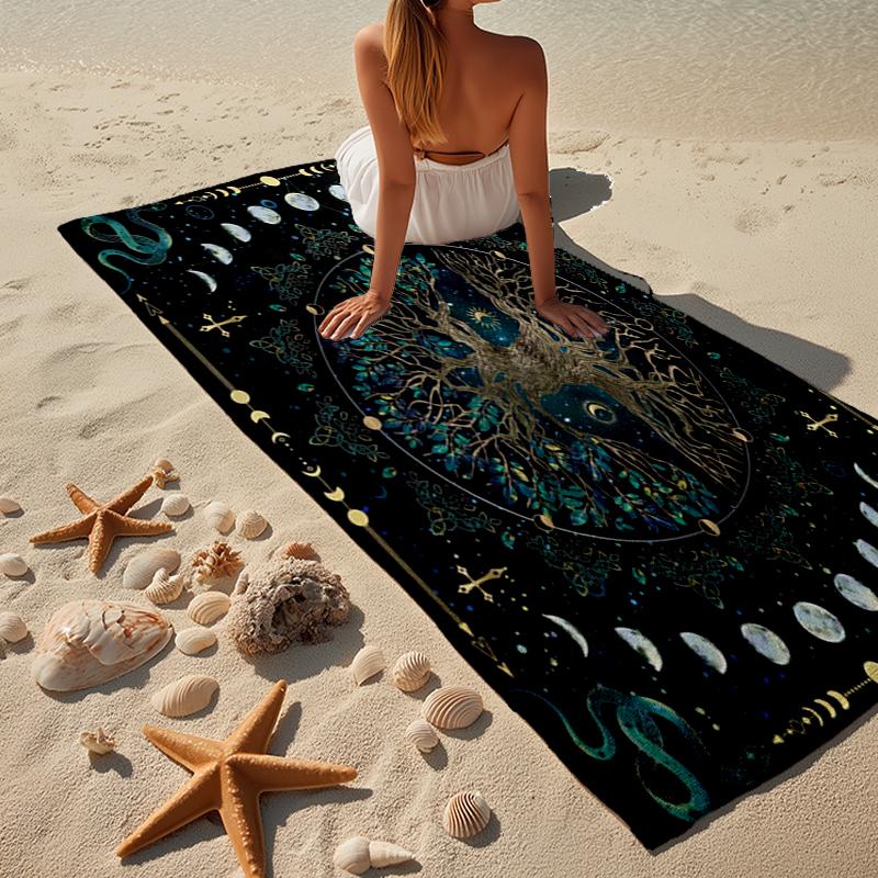 Tree Of Life Mandala Beach Towel, Super Soft Microfiber, Gift for Her/Him, Birthday, for Pool, Beach, Travel, Home Decor Fan gifts