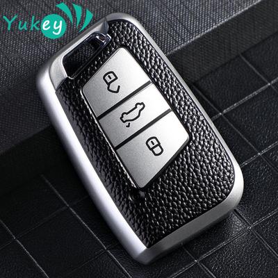 Para VW Volkswagen Golf 7 MK7 Tiguan MK2 para Ateca Leon FR Ibiza Skoda Octavia Kodiaq Funda Carcasa de Cuero TPU para Llave de Coche