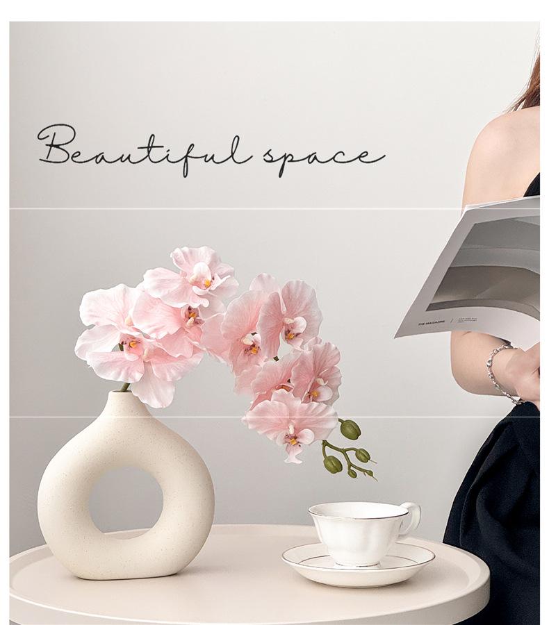 White Phalaenopsis Artificial Floral Arrangement - Realistic High-End Decorative Accent