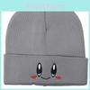 Knit Hat Simple With Big Eyed Smiling Face Embroidery Design For Daily Outdoor