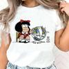 Maglietta Mafalda bambina Grunge Colorata Psichedelica Comoda harajuku top t-shirt Estetica Punk hip hop anni 2000 anni '80 harajuku