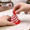 Portable Anxiety Relief Gadgets Spiral Christmas Hat Decompression Toy, 3D Printed Fidget Spinner Educational Toys for Sensory Processing Rotating
