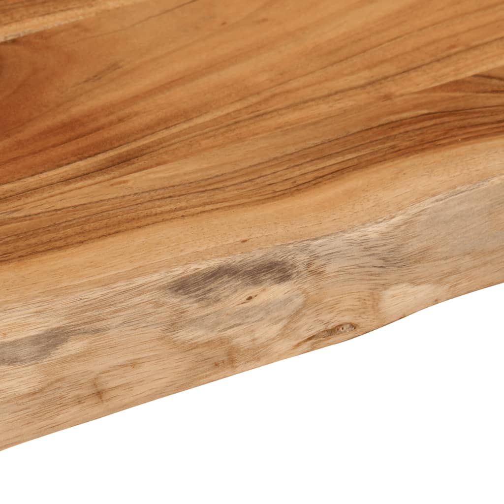 Tischplatte 110x40x3,8 cm Rechteckig Massives Akazienholz mit natürlicher Kante