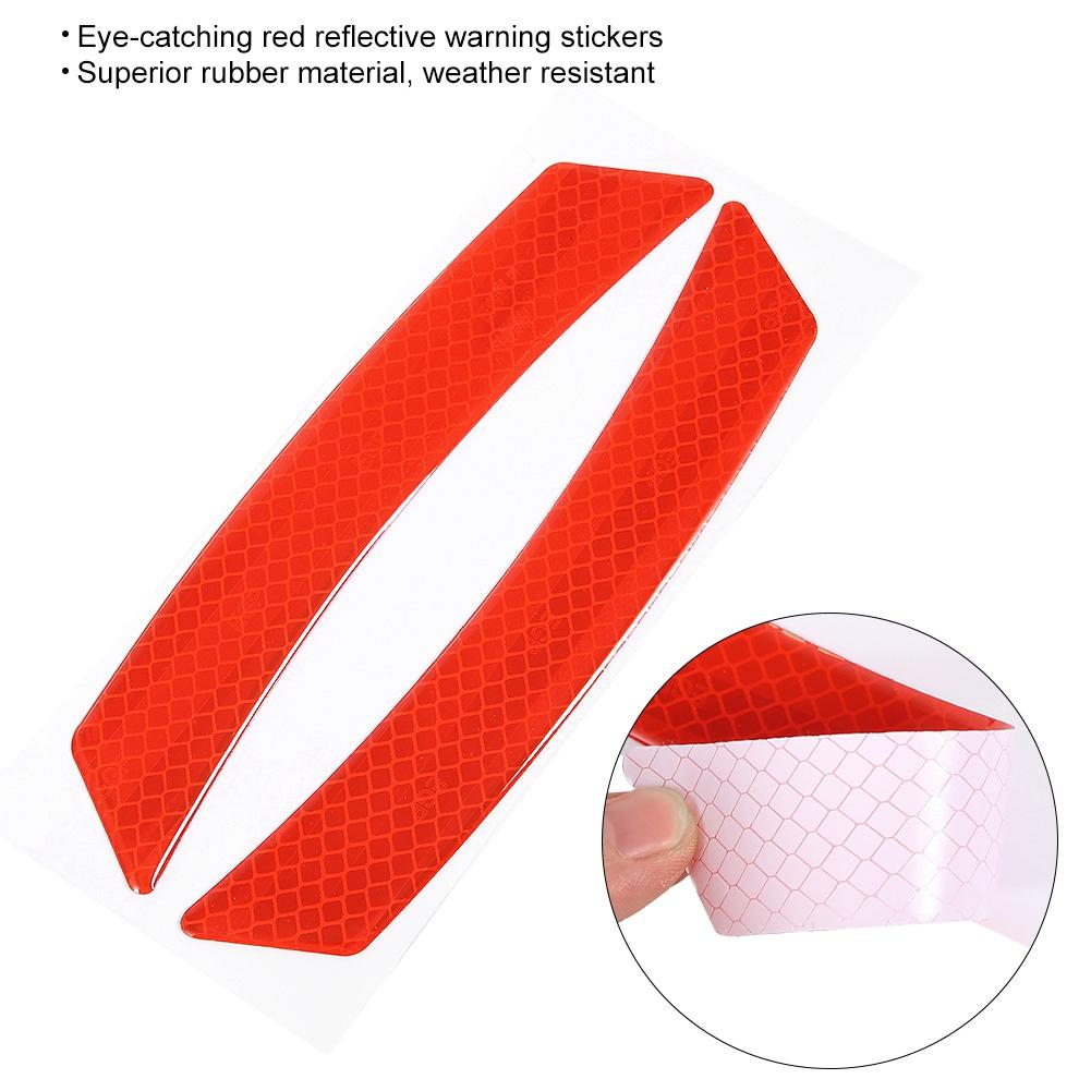 2 szt. Universal Car Reflektor odblaskowa naklejka na koło Brwi Taśma ostrzegawcza bezpieczeństwa