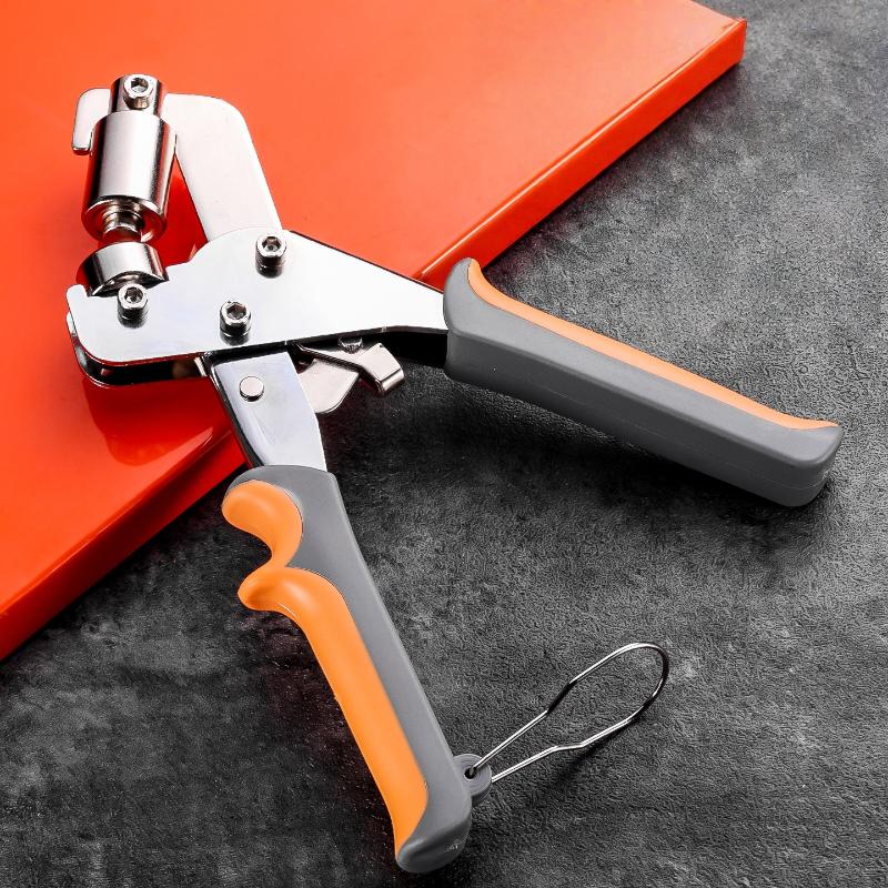 1 Set Draagbare Handpers Metaal Oogje Gatpons Tang Voor Leer Canvas Kleding Diy Zeildoek Ring 10mm Oogje Tangen Kit Gereedschappen