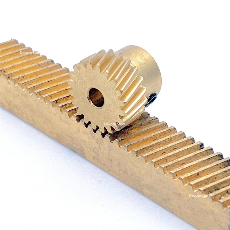 0.5M 20/22/24/25/26/28/30 Teeth Helical Gear Copper Rack Set Guide Rail Precision Gear Milling 5X8X130mm Rack