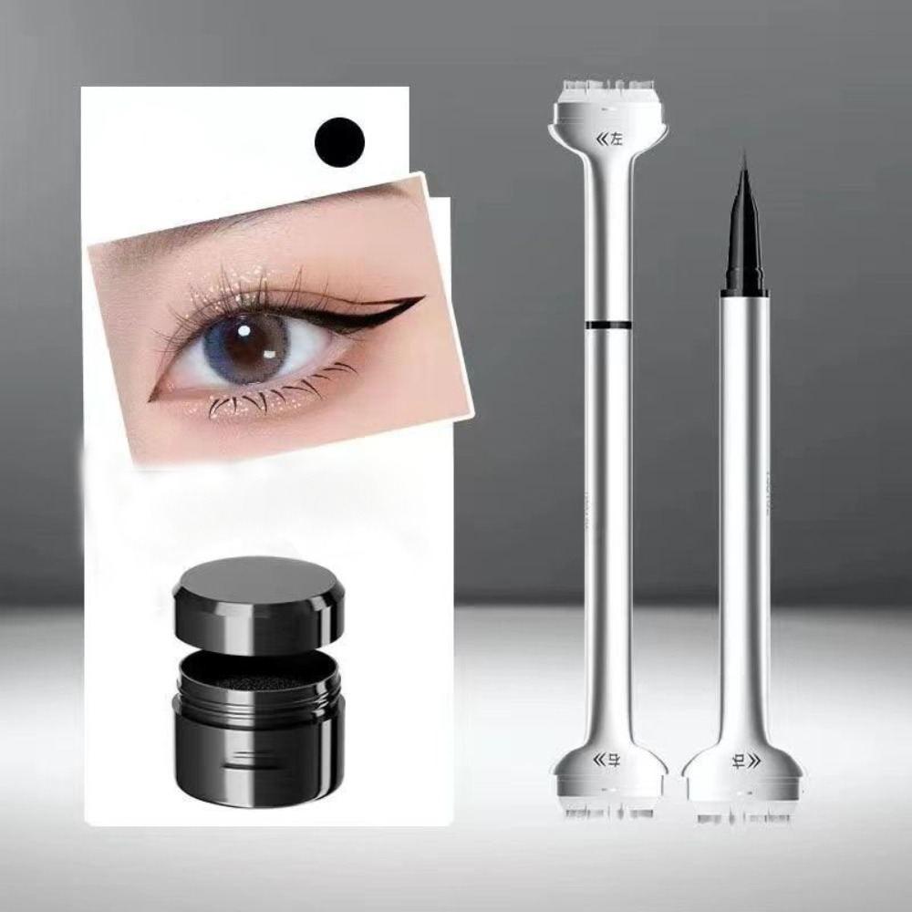 Waterproof Lower Lash Stamp with Ink Quick Dry Eye Liner Portable Silicone Eyelash Stamp